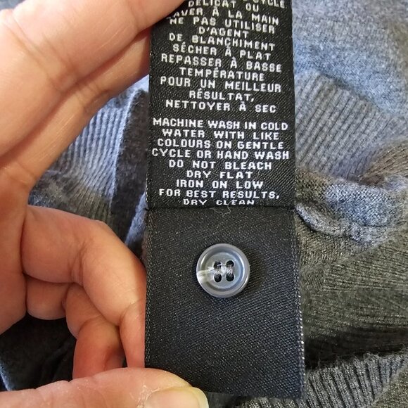 Le Chateau Women's Grey V-Neck Button up Cardigan Sweater, XXS - Picture 11 of 11